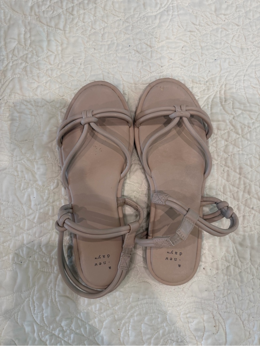 a new day Blush Knot-Detail Flat Sandals